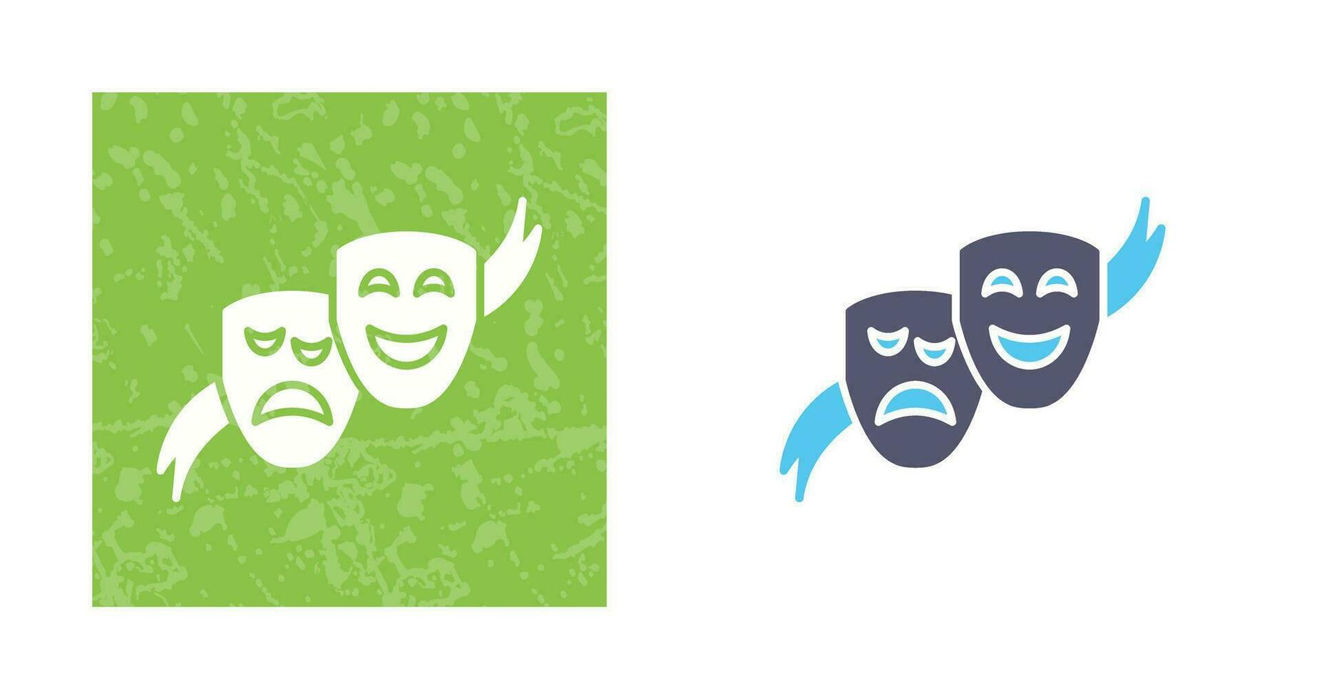 theater maskers vector icoon