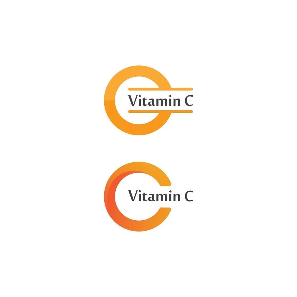 c-logo voor vitamine- en lettertype-c-briefidentiteit en ontwerpbedrijf vector