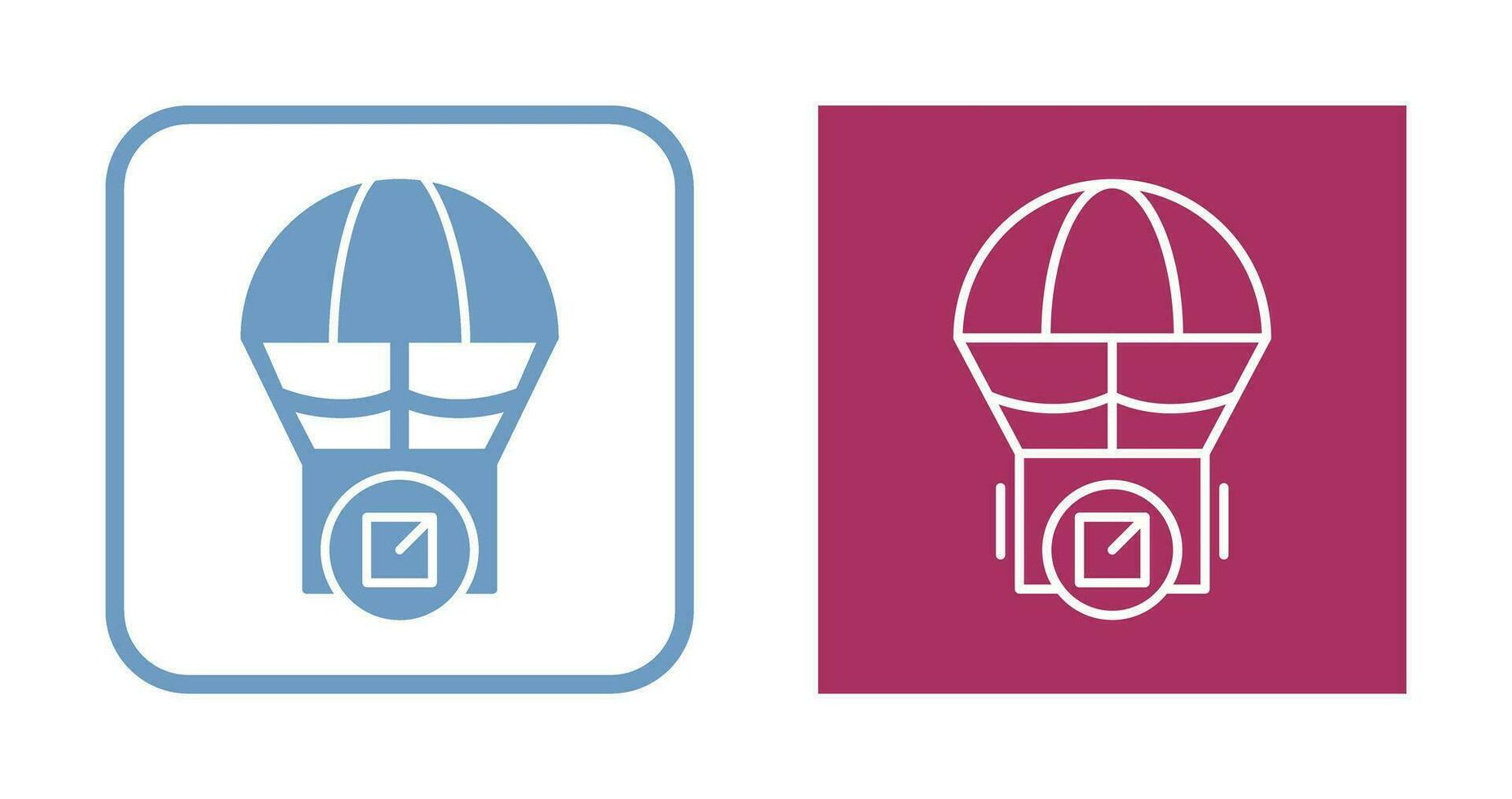 parachute vector pictogram