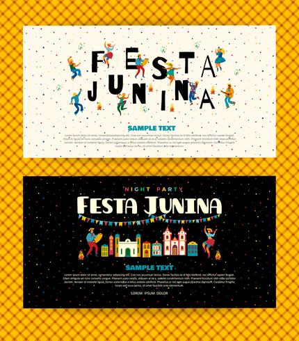 Festa Junina. Vector sjablonen.