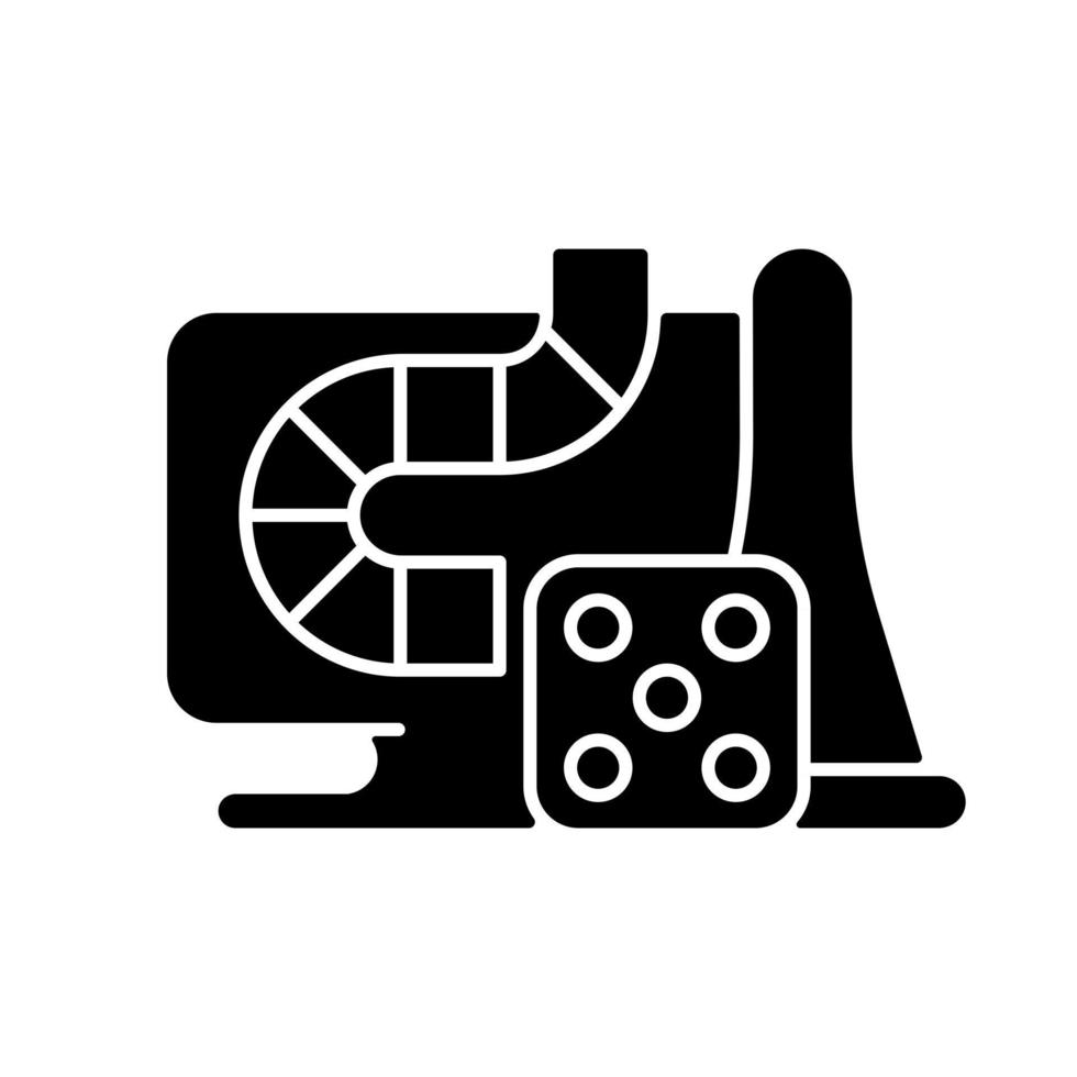 online bordspellen zwarte glyph-pictogram vector