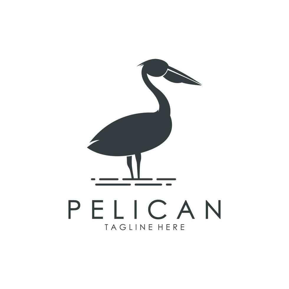 pelikaan vogel logo sjabloon vector