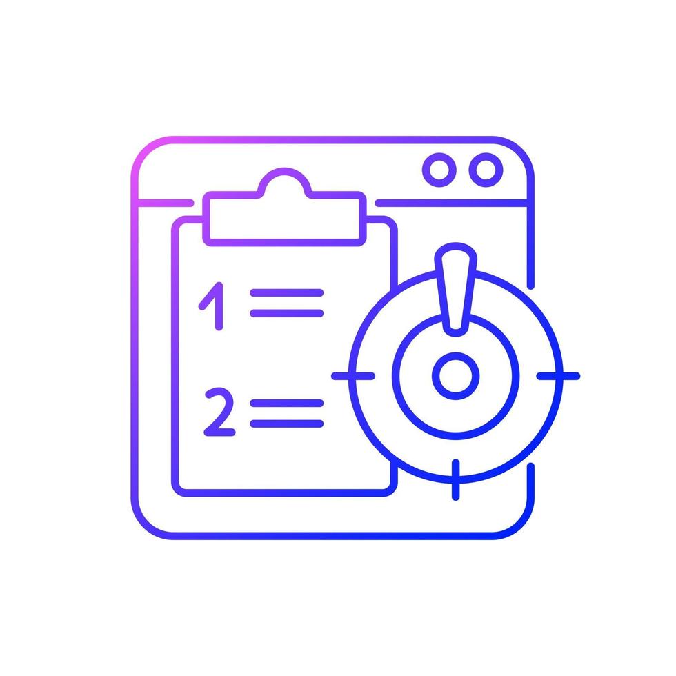 prioriteit taakverloop lineair vectorpictogram vector