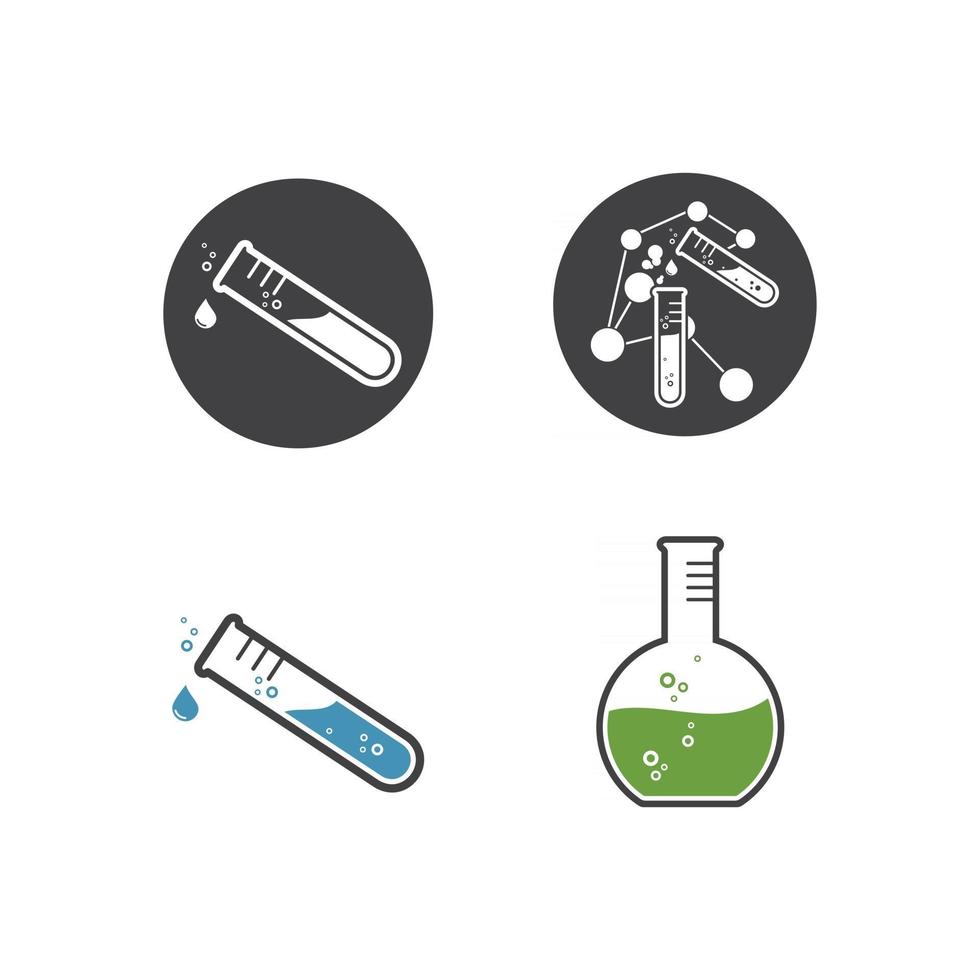 laboratorium pictogram logo vector illustratie ontwerp