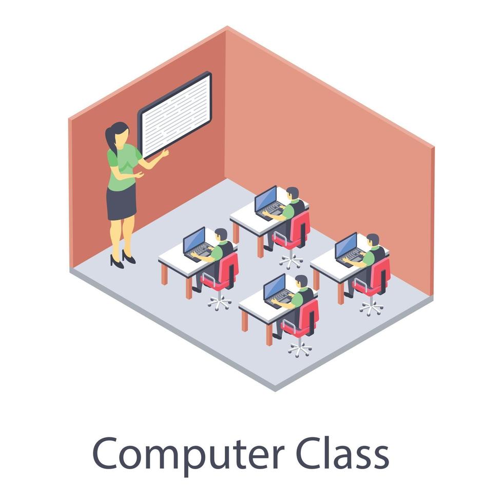 computer klas concepten vector