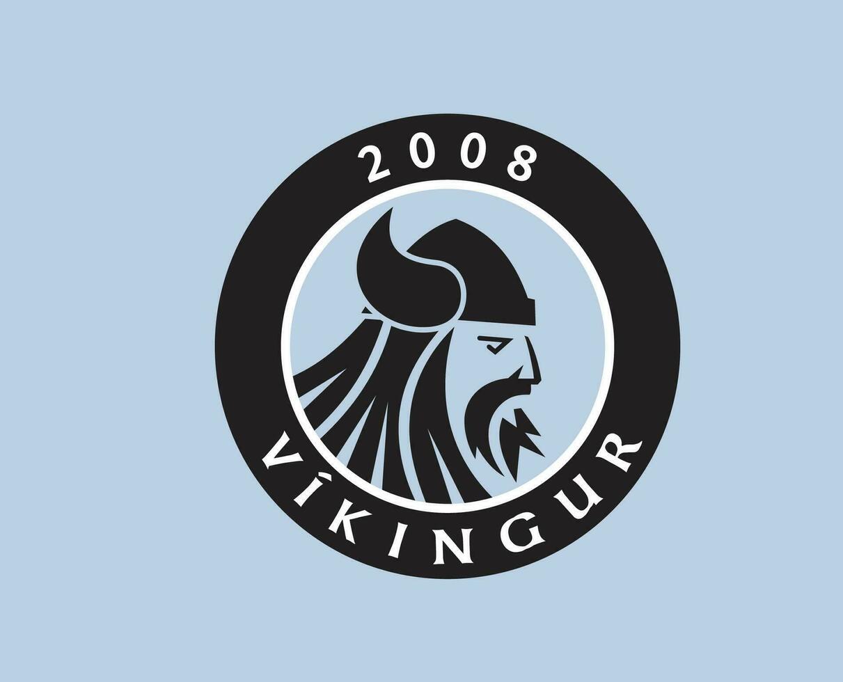 vikingur eysturkommuna club symbool logo Faeröer eilanden liga Amerikaans voetbal abstract ontwerp vector illustratie met blauw achtergrond