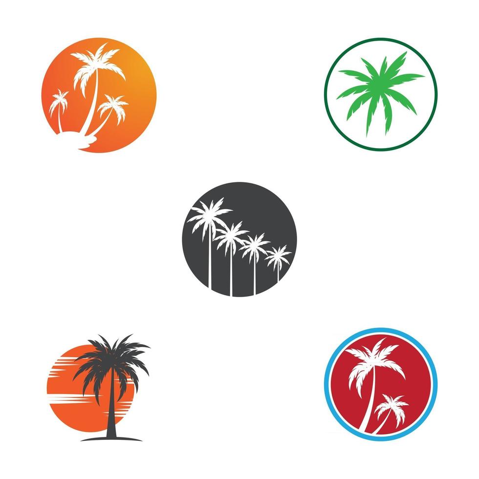 palmboom zomer logo sjabloon vectorillustratie vector