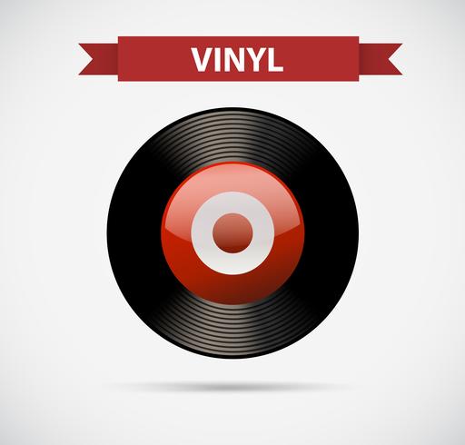 Entertainment-pictogram voor vinyl vector