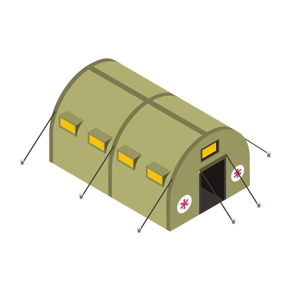 legertent en kamp vector