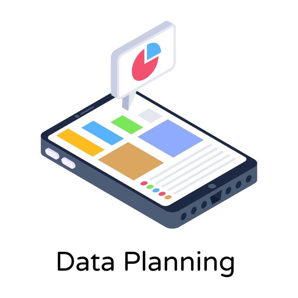 data onderzoek en planning vector