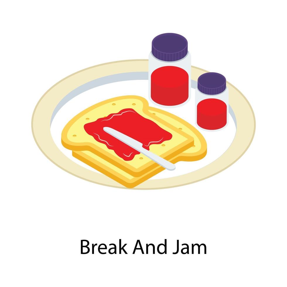 brood en jam vector