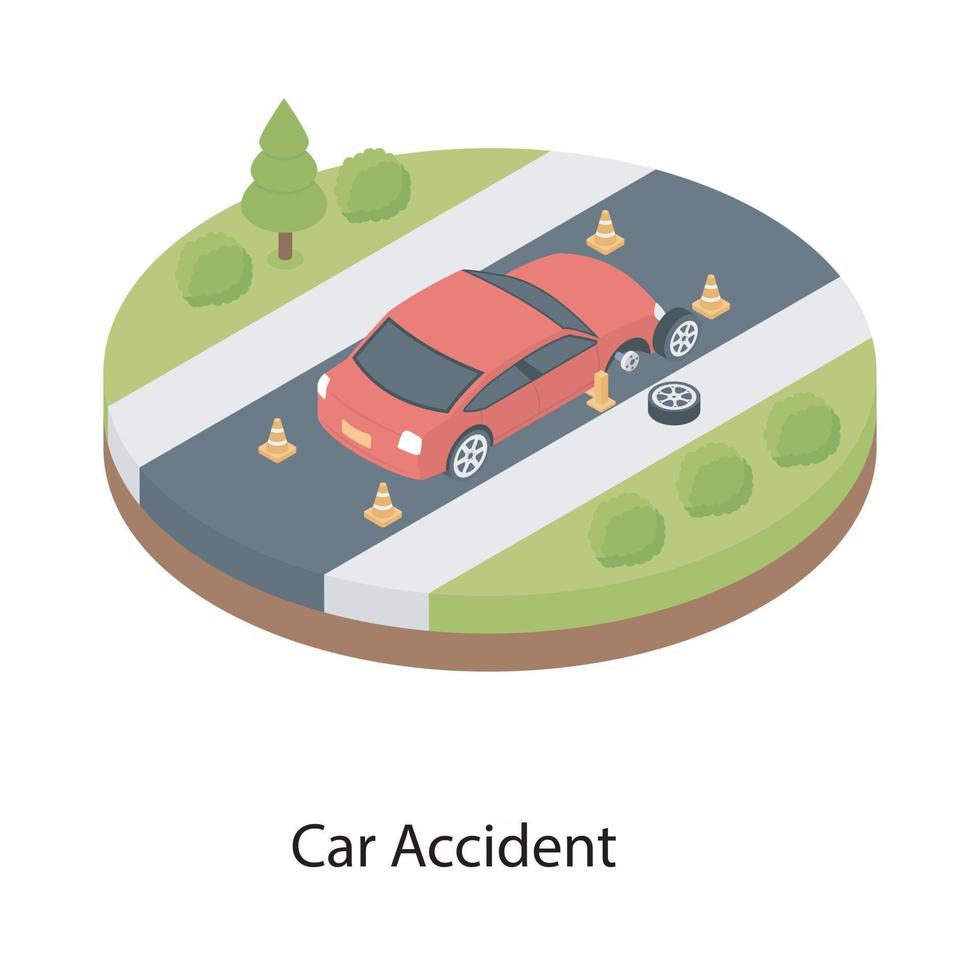concepten voor auto-ongelukken vector