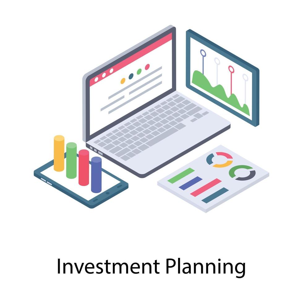 concepten voor investeringsplanning vector