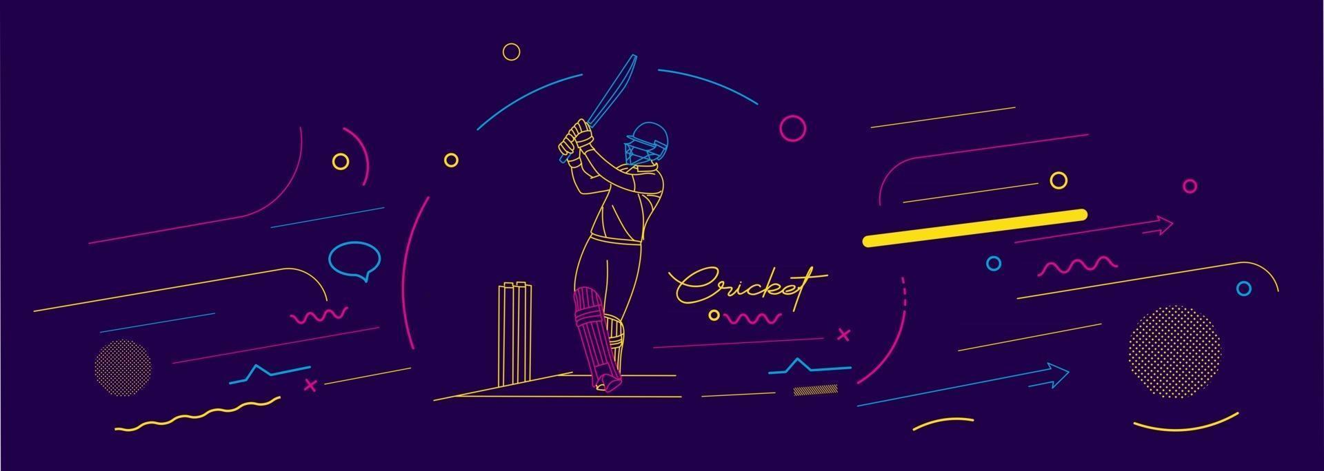cricket banner kampioenschap achtergrond poster sjabloon flyer banner vector