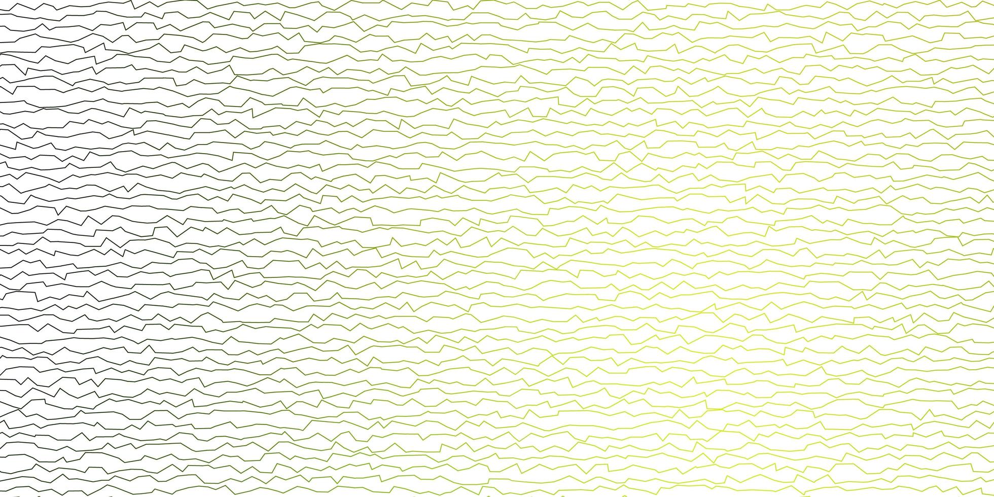 donkergroen, geel vectorpatroon met wrange lijnen. vector