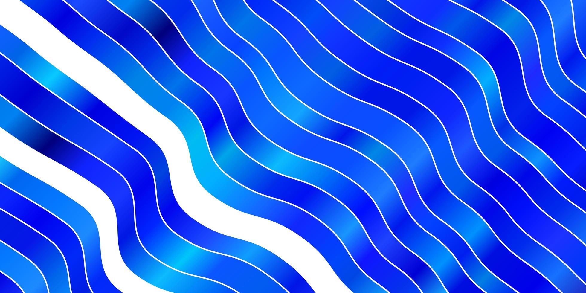 lichtblauw vectorpatroon met gebogen lijnen. vector