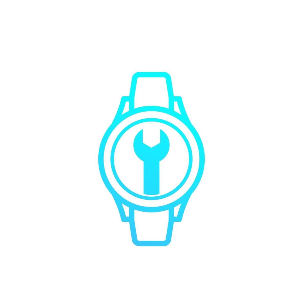 horloge reparatie icoon, vector logo ontwerp