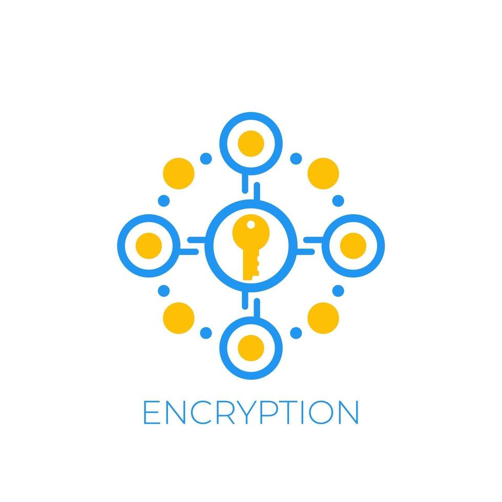 encryptie en gegevensbescherming vector icon