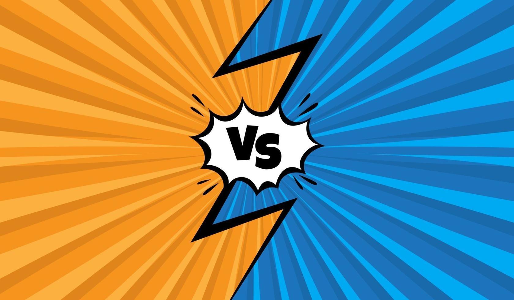 oranje en blauw versus achtergrond vector