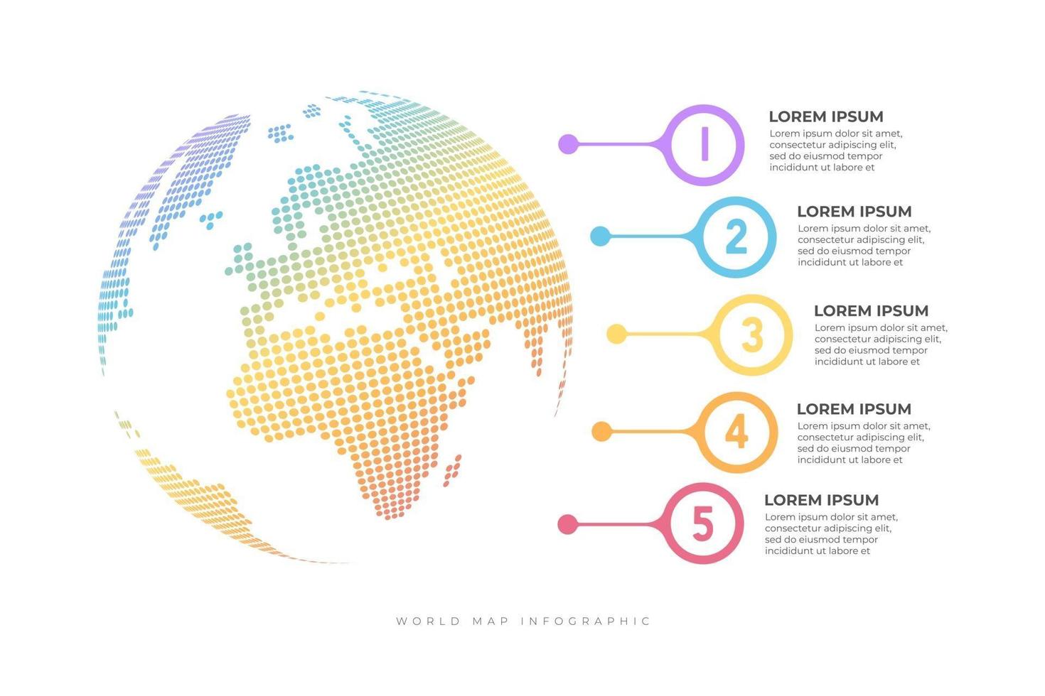 zakelijke tijdlijn met globe infographic sjabloon. vector