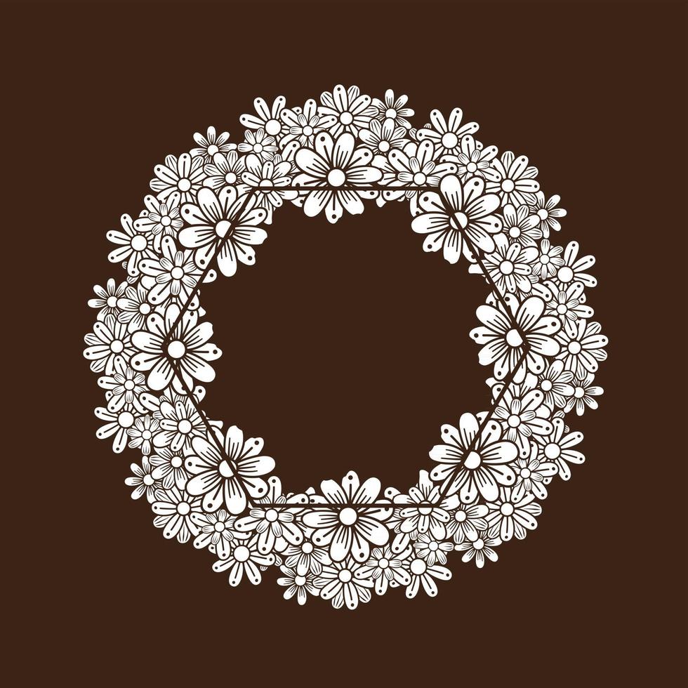 bloemen frame decoratief vector