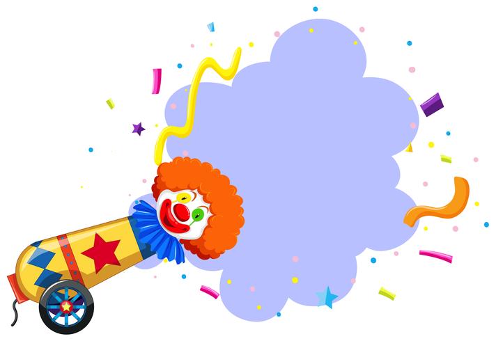 Een kleurrijke Circus Clown Themplate vector