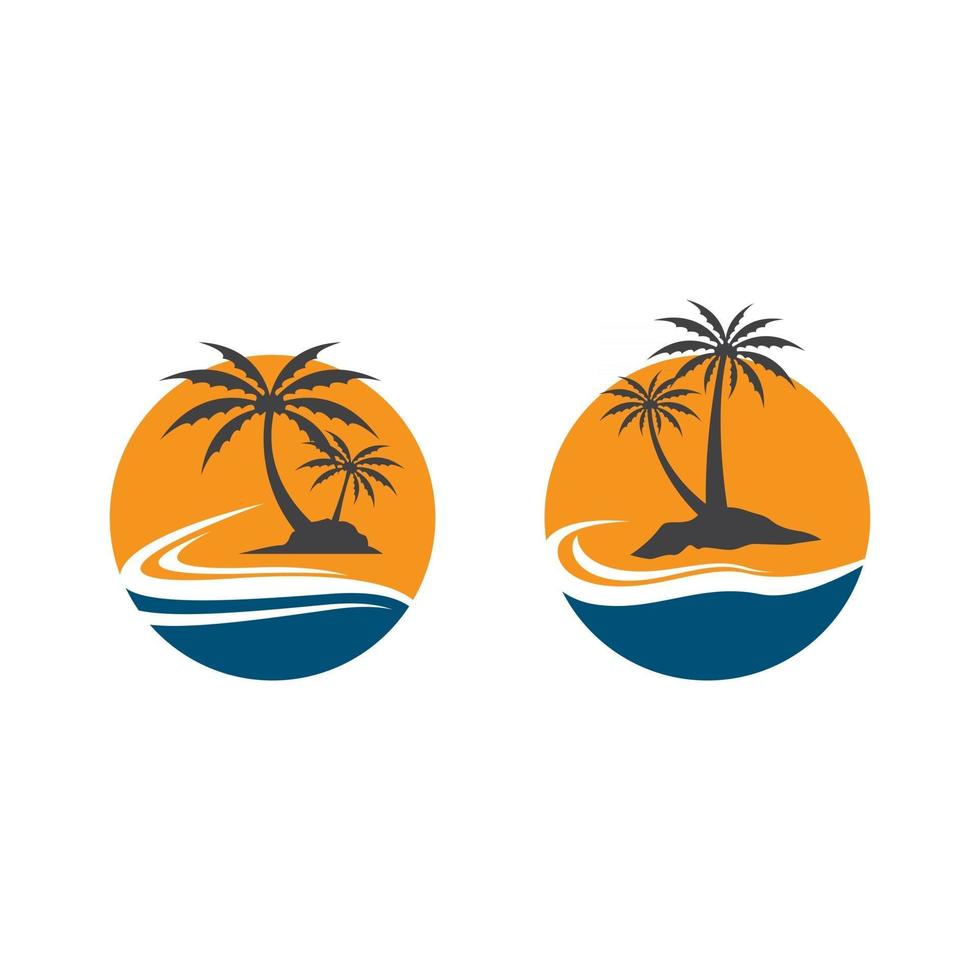 palmboom zomer logo afbeeldingen vector