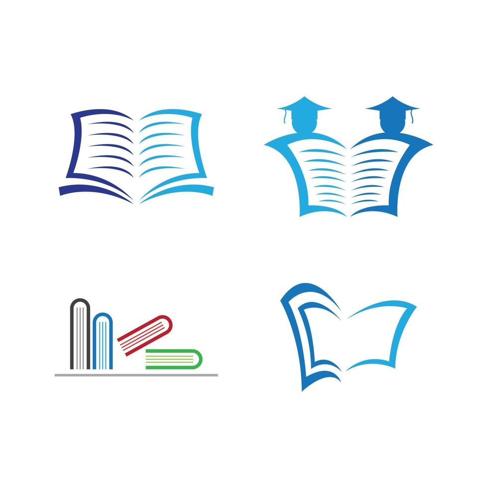 boek logo afbeeldingen vector