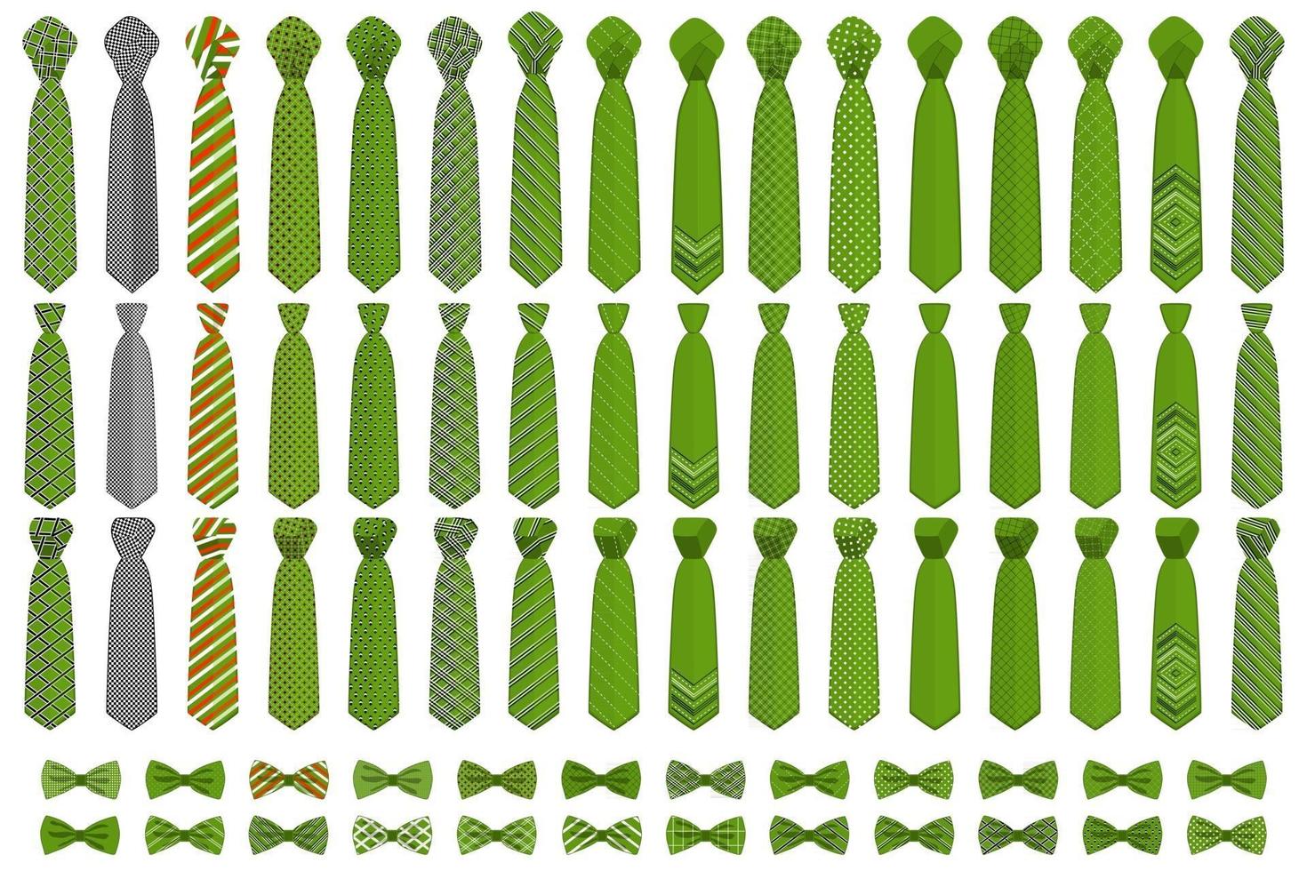 illustratie op thema grote gekleurde set stropdassen verschillende soorten vector