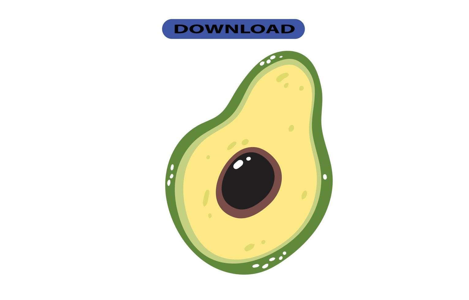 avocado-pictogram of logo hoge resolutie vector