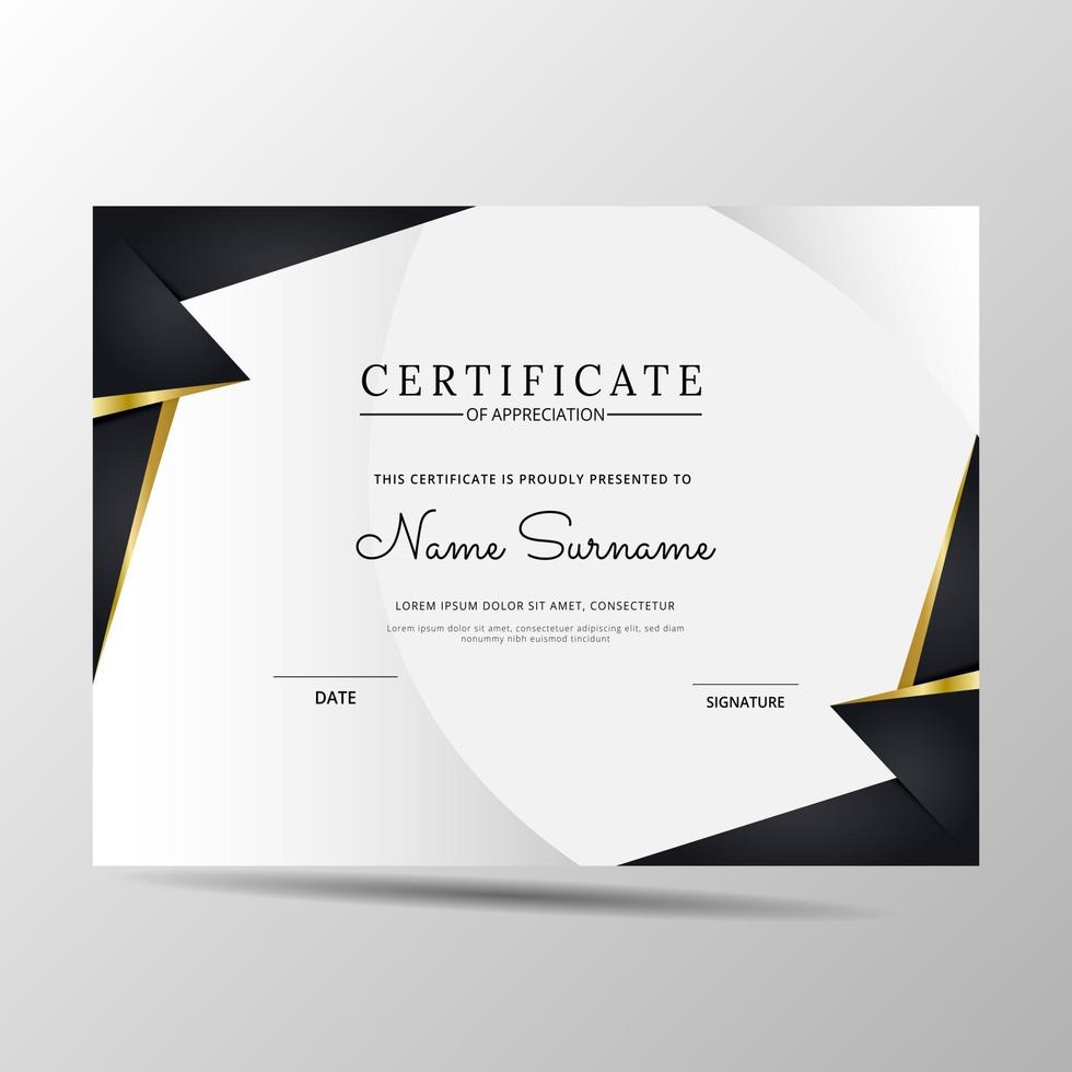 certificaatsjabloon modern van waarderingssjabloon vector