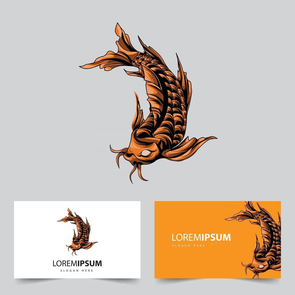 koi vis mascotte logo afbeelding vector