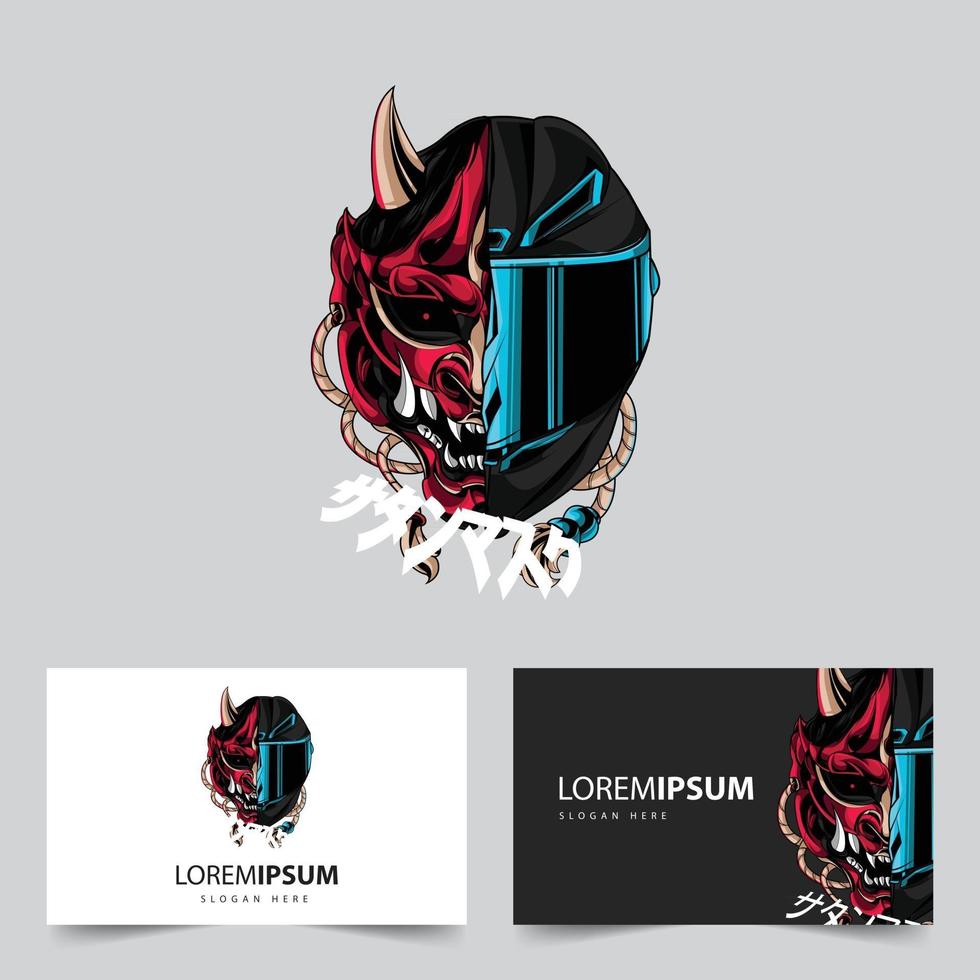 satan helm mascotte logo vector