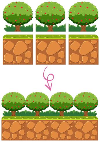 Tuin sjabloon element voor spel vector