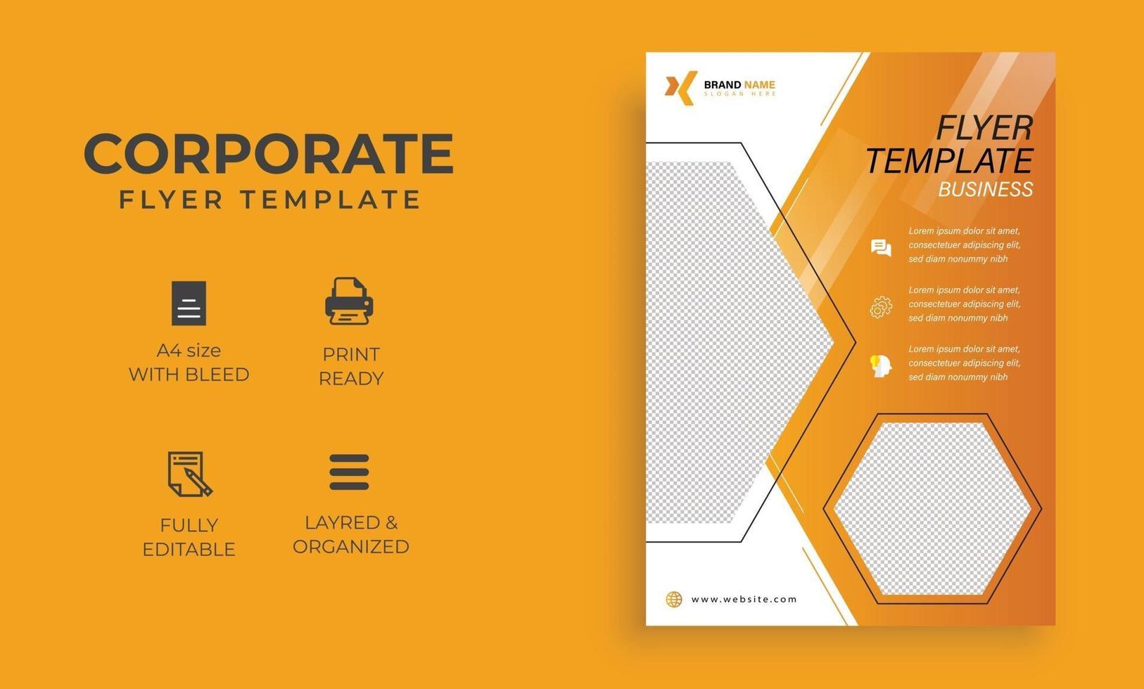 flyer sjabloon zakelijk a4 formaat pro vector