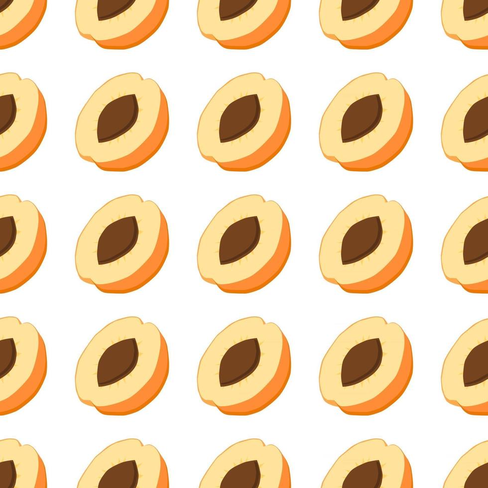 illustratie op thema grote gekleurde naadloze abrikoos vector