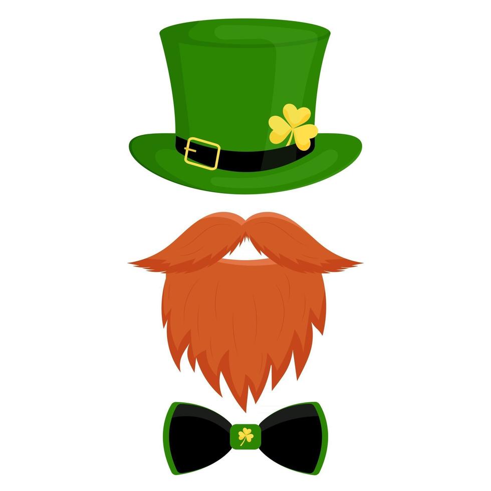 vectorillustratie van st.patrick's day, geïsoleerde witte achtergrond. vector