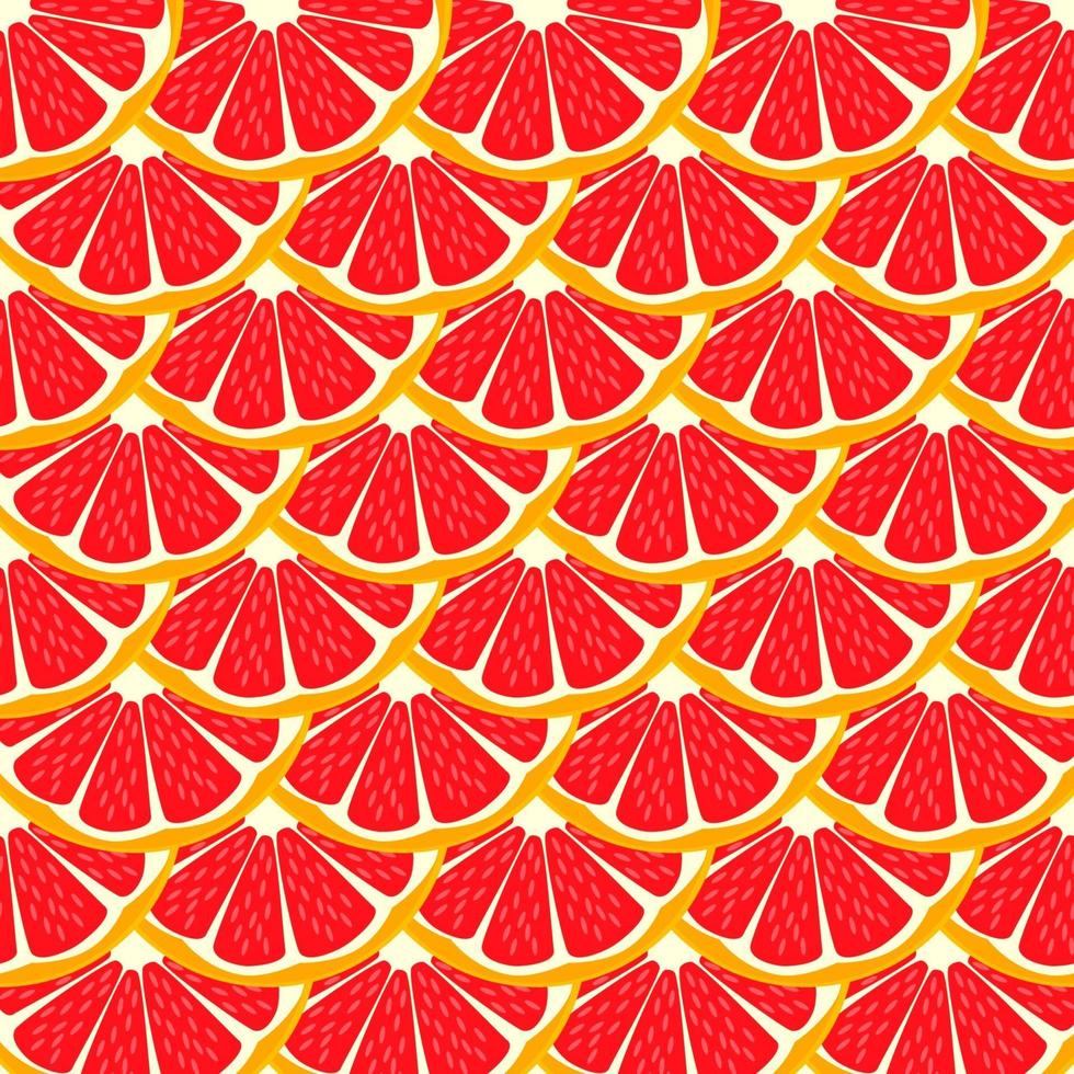 illustratie op thema grote gekleurde naadloze grapefruit vector