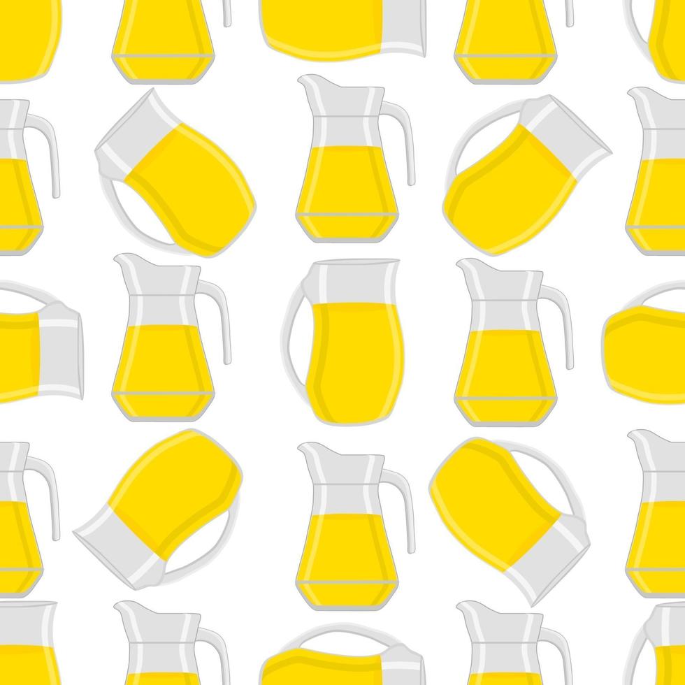 illustratie op thema grote gekleurde limonade in glazen kan vector