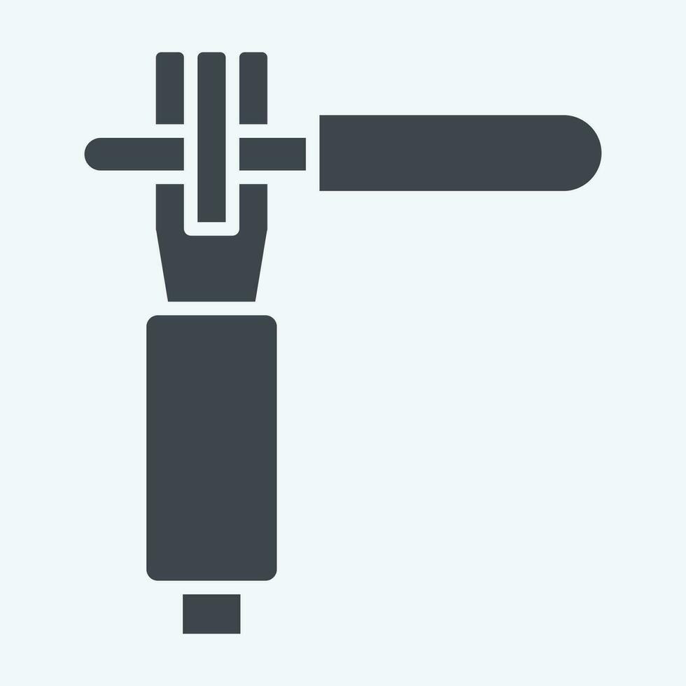 icoon elektrode houder. verwant naar lasser uitrusting symbool. glyph stijl. gemakkelijk ontwerp bewerkbaar. gemakkelijk illustratie vector