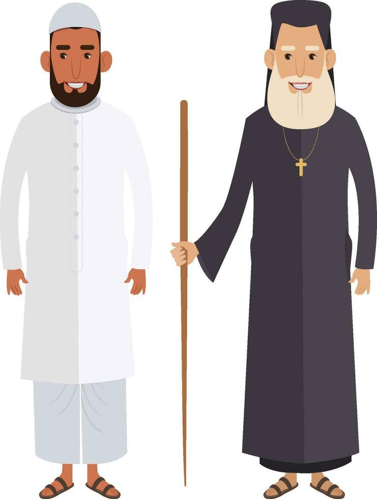 moslim Mens Islamitisch lap, traditioneel kleren, vector, mensen, mode, kerk vaders, kleren, illustratie vector