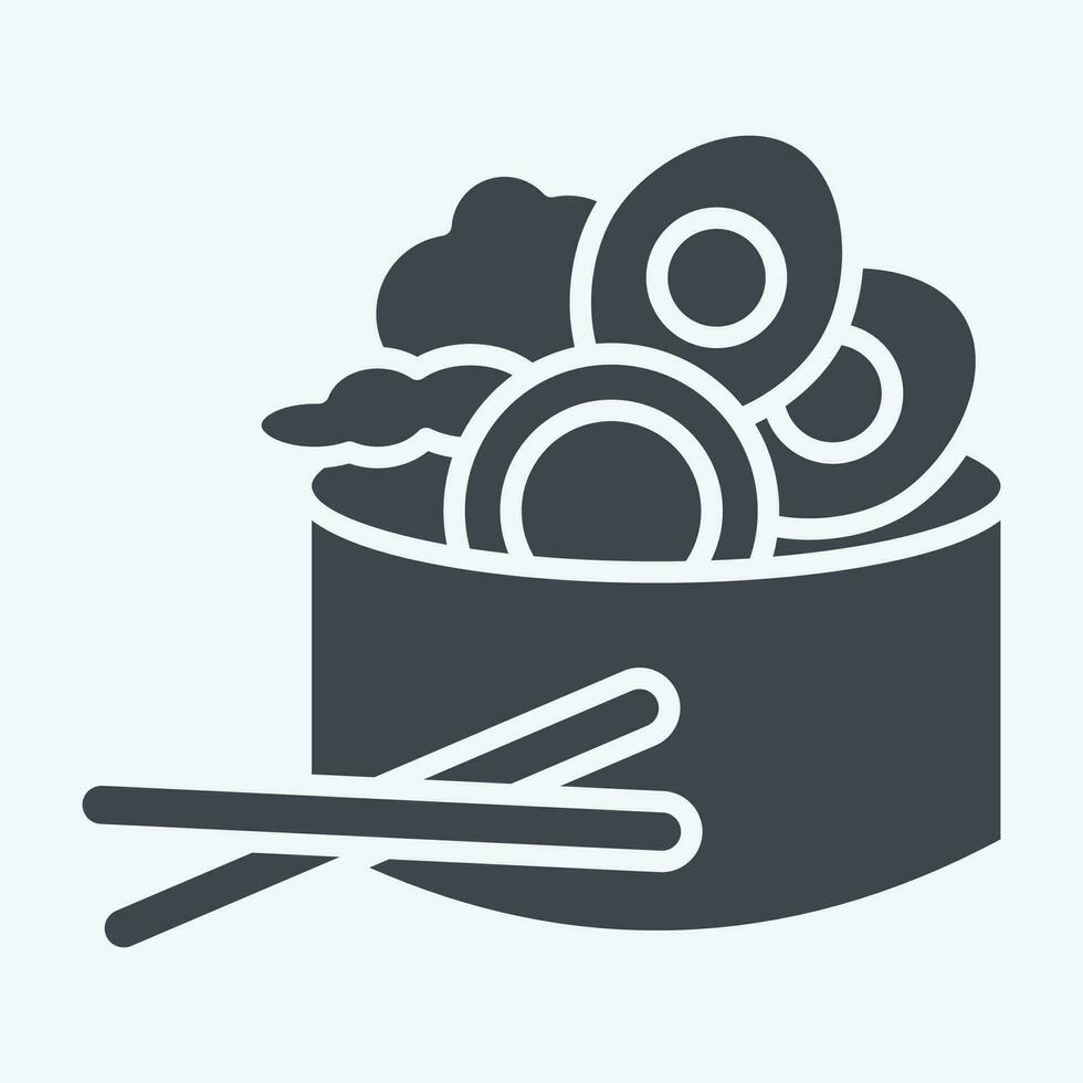 icoon salade. verwant naar ontbijt symbool. glyph stijl. gemakkelijk ontwerp bewerkbaar. gemakkelijk illustratie vector