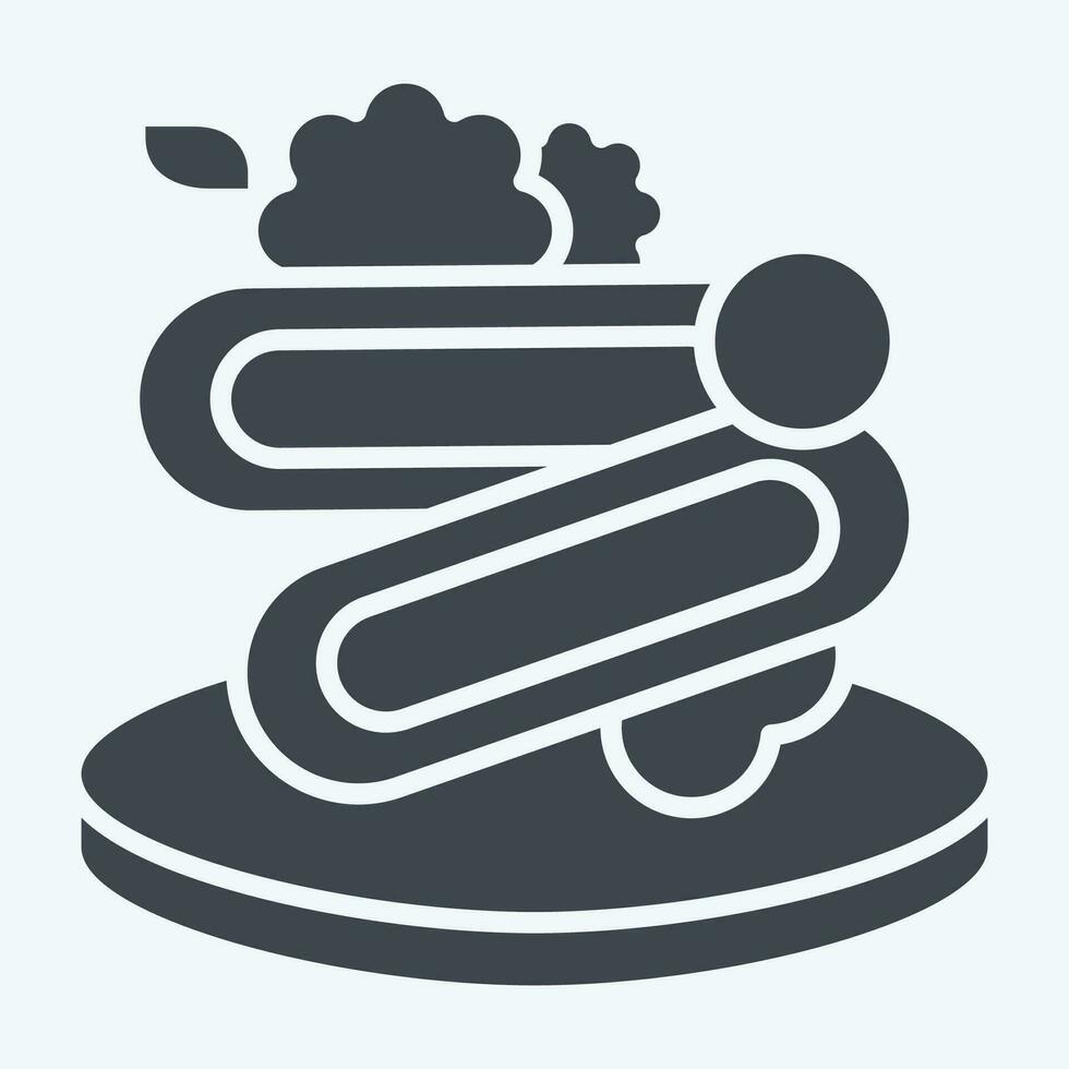 icoon spaghetti. verwant naar ontbijt symbool. glyph stijl. gemakkelijk ontwerp bewerkbaar. gemakkelijk illustratie vector