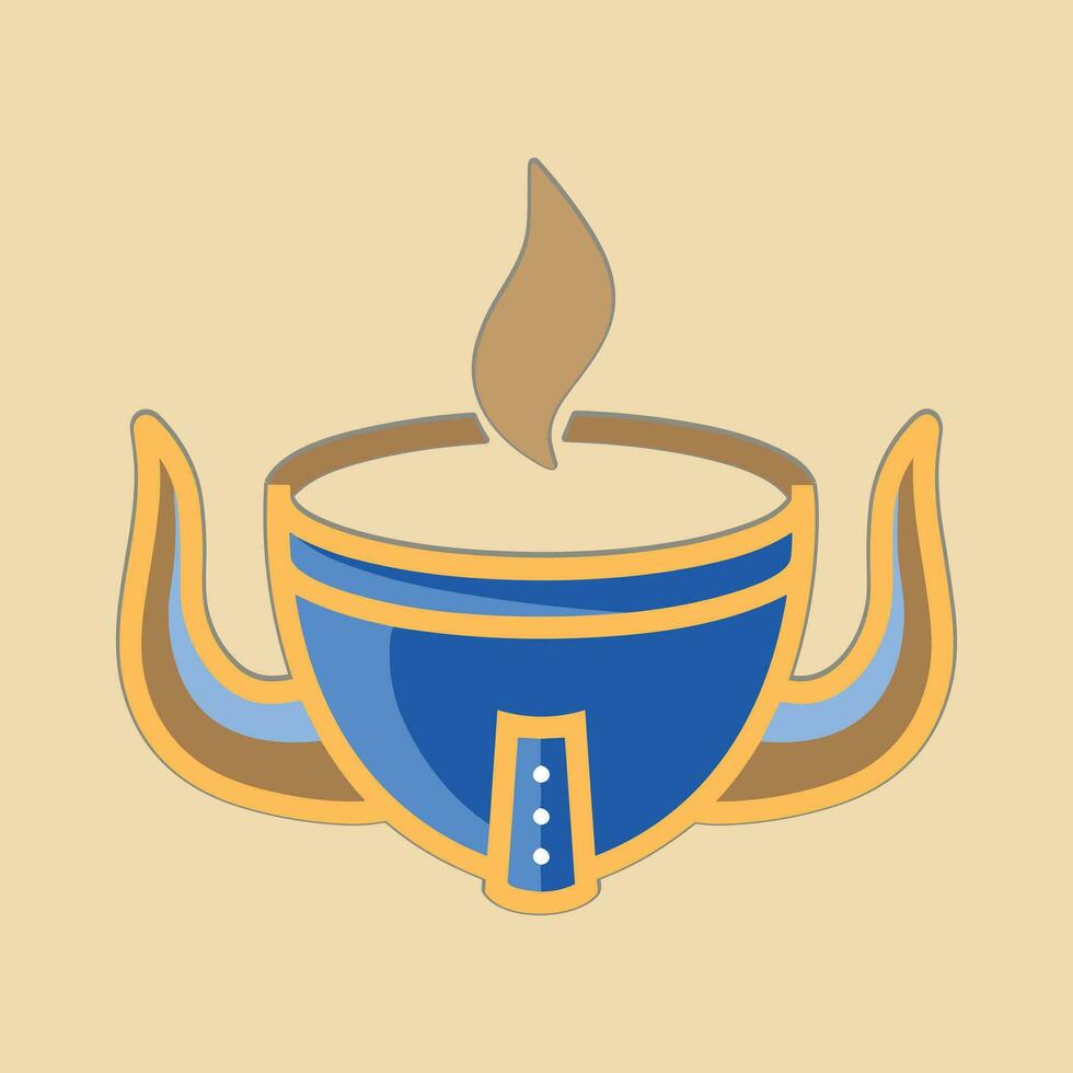 koffie logo ontwerp met creatief uniek concept vector