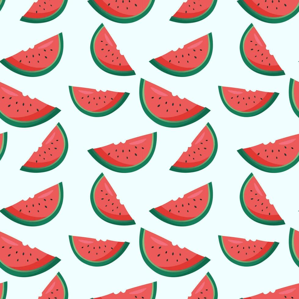 vers watermeloen achtergrond. naadloos patroon met watermeloen. kleurrijk behang vector. decoratief illustratie vector
