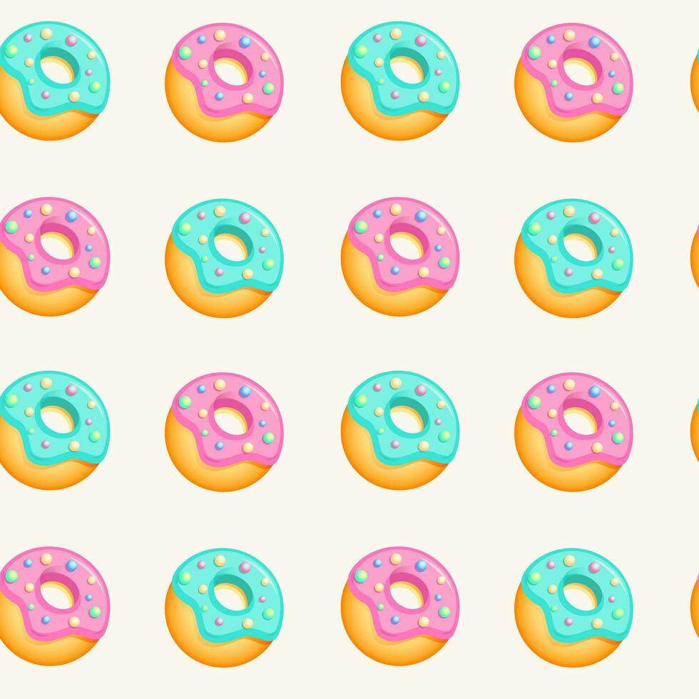 donuts naadloos patroon. vector illustraties
