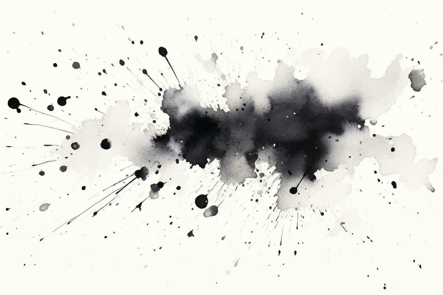 waterverf abstract plons, spuiten. kleur schilderij vector textuur. zwart achtergrond.