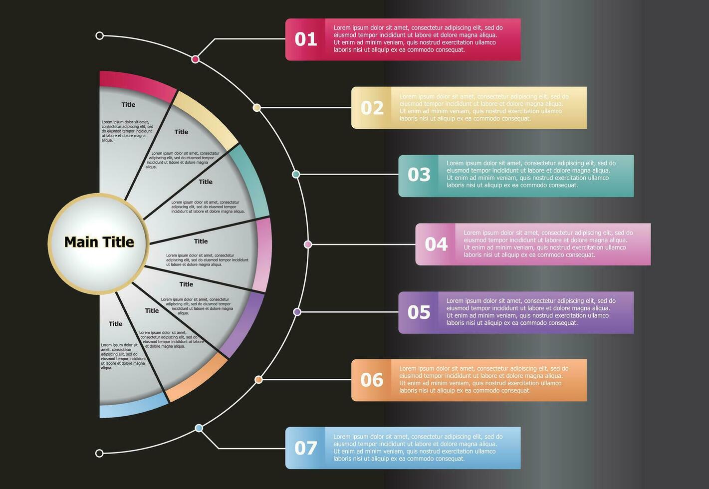 modern infographic sjabloon ontwerp vector voor web ontwerp, ui appjes, bedrijf presentatie, workflow lay-out, diagram, jaar- rapport.