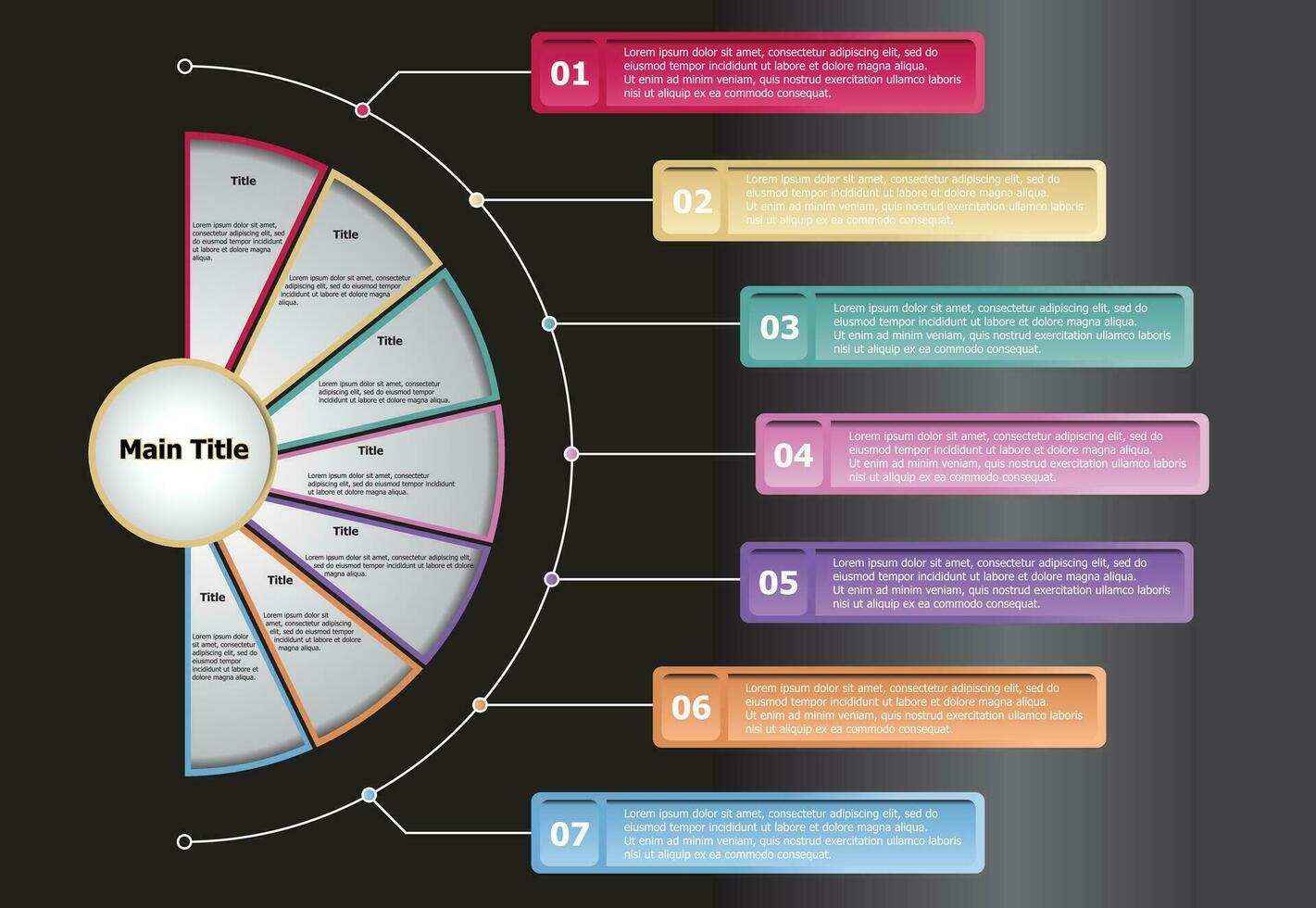 modern infographic sjabloon ontwerp vector voor web ontwerp, ui appjes, bedrijf presentatie, workflow lay-out, diagram, jaar- rapport.