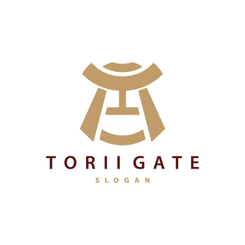 torii poort logo ontwerp vector minimalistische illustratie sjabloon
